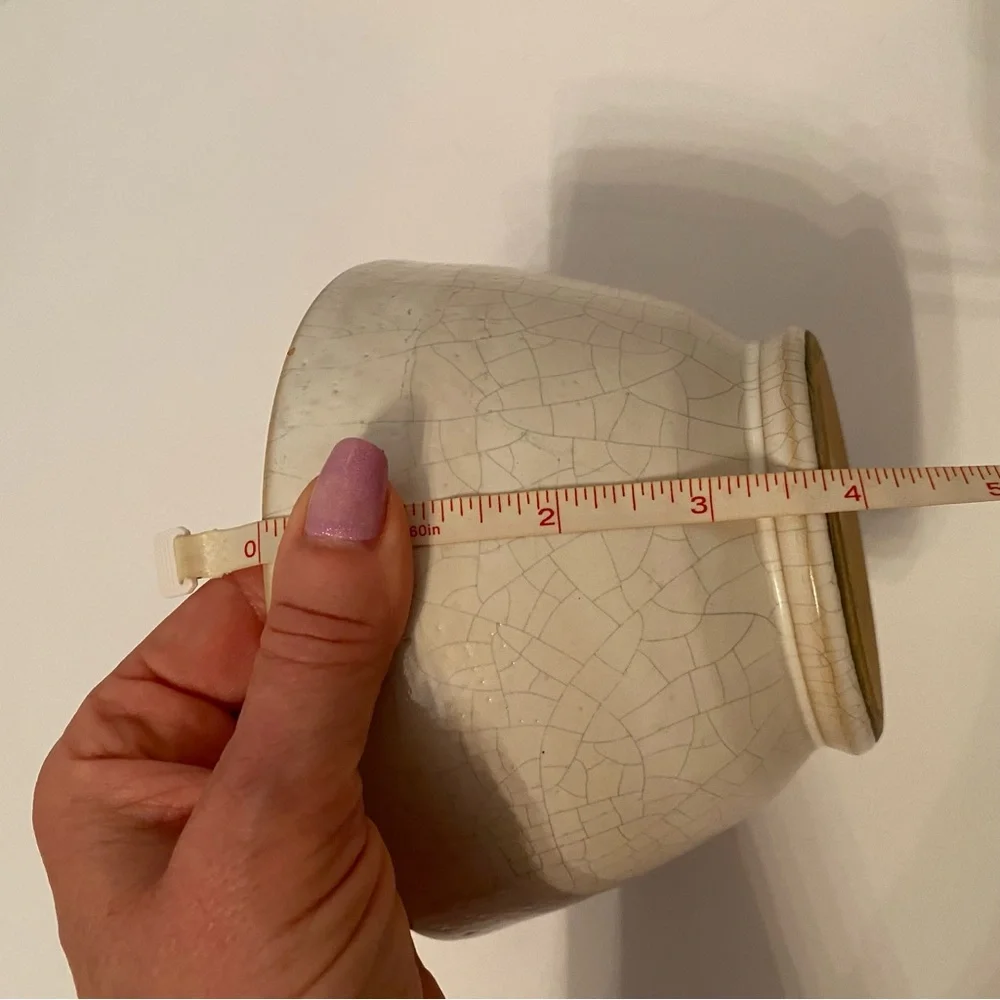 CNF CERAMICHE NICOLA FASANO GROTTAGLIE ITALIAN POTTERY BOWL WHITE GRAY CRACKLE